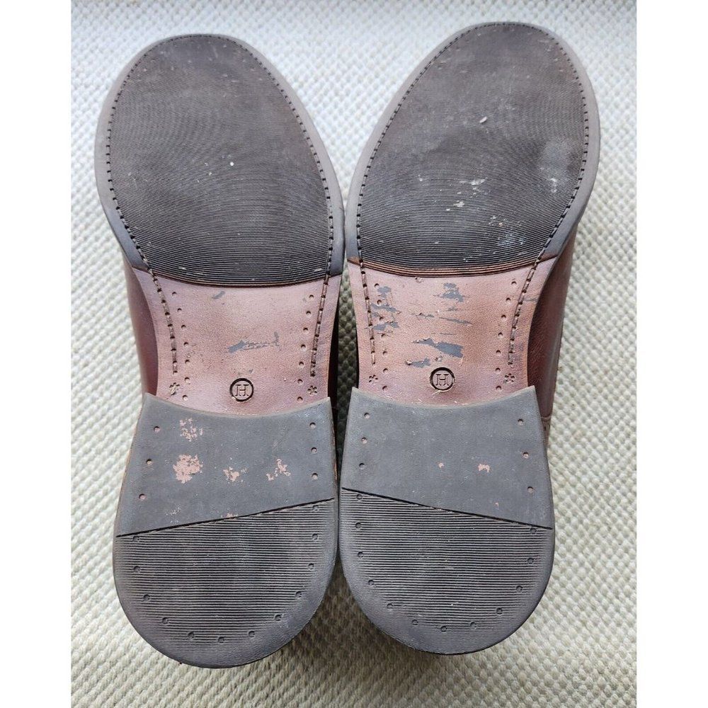 Hadley London Shoes Size 11 Semi Brogue Oxfords Soft Brown Leather Laces Mens - Picture 7 of 12